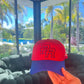 Puerto Rico PR Snapback Hat Red Blue – Cotton Curved Brim Baseball Cap with 3D Embroidery & Flag Patch | Adjustable Boricua Hat