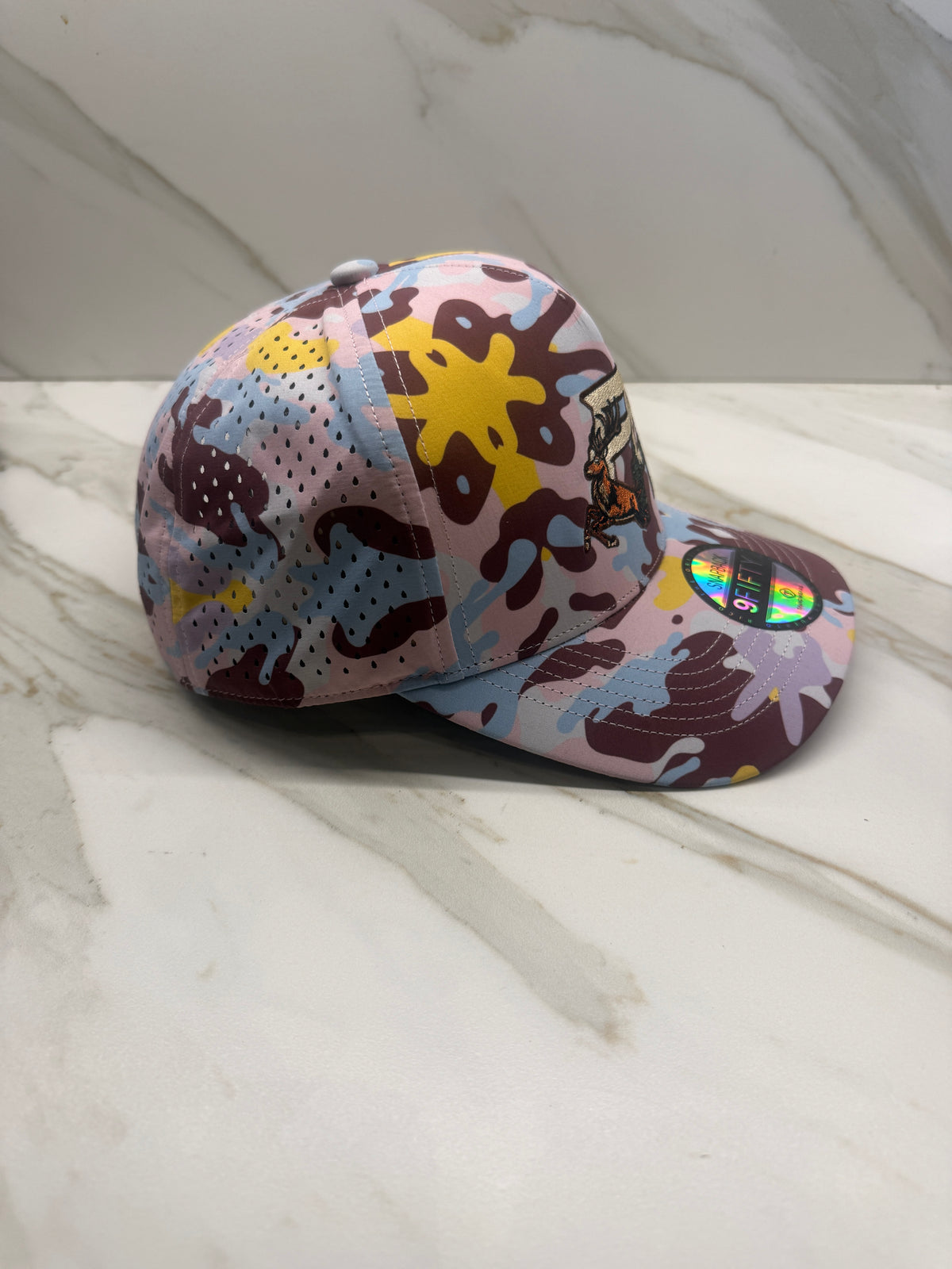 Puerto Rico Pink Camouflage Hat – Water-Resistant PR Embroidered Snapback Cap
