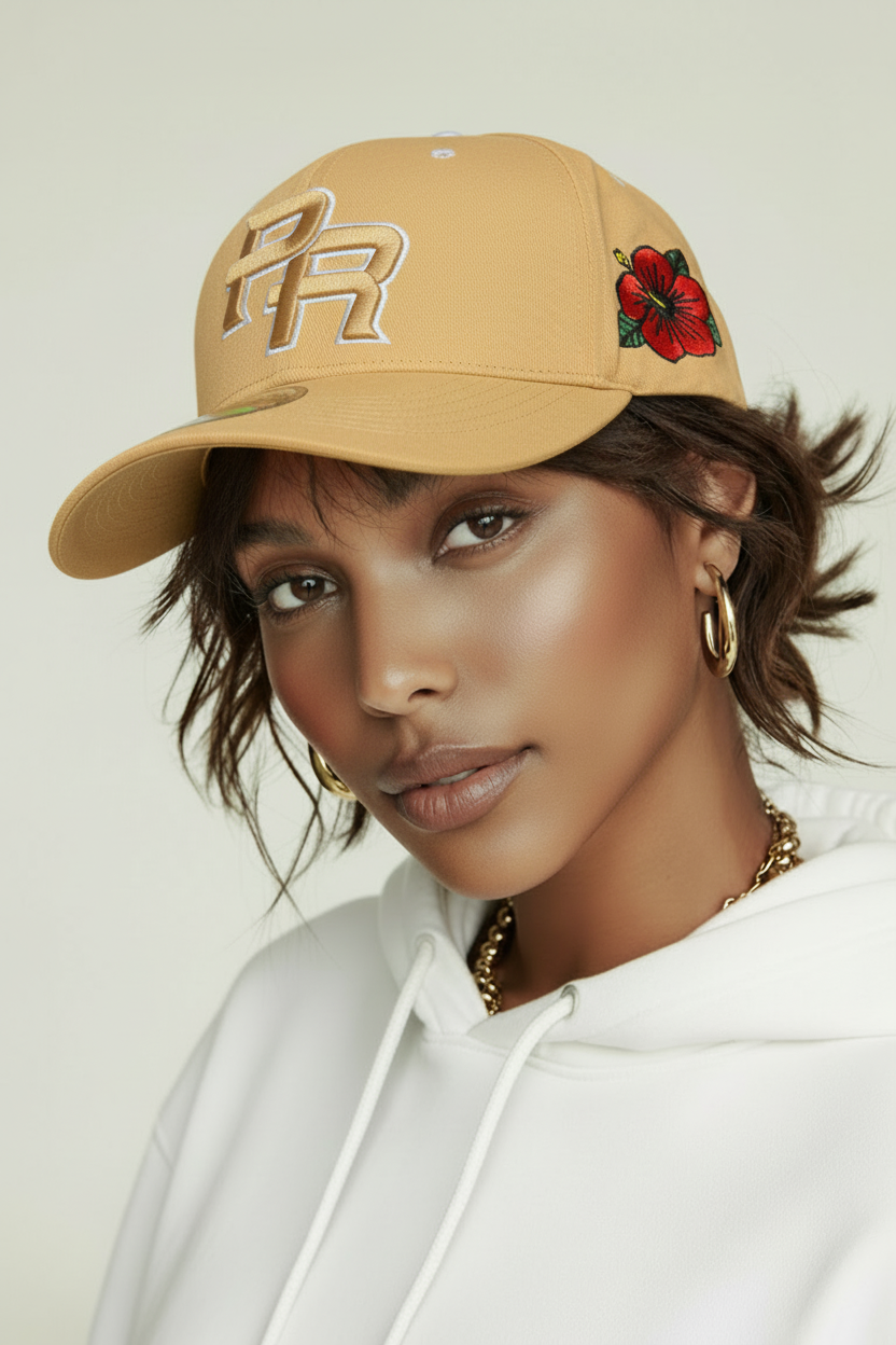 Premium Nude Curved Brim Snapback – PR 5D Raised Embroidery  Flor Maga