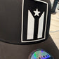 Puerto Rico Black Flag Water-Resistant Snapback Hat – Adjustable Perforated Cap
