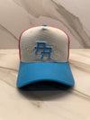 Puerto Rico Sorbet Snapback Cap – PR Logo 5 Panel Cotton Hat with Flag Patch & Curved Brim