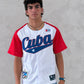 Cuban Outfit Men – Classic Cuba Baseball Jersey with Flag Design | Summer Festival Wear