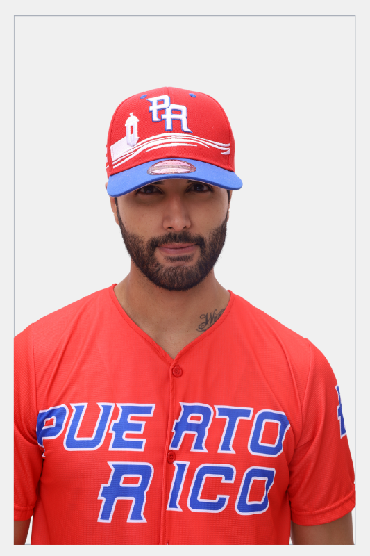 Puerto Rico Olas Hat - PR Flag Curved Brim Snapback Cap