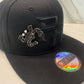 Puerto Rico Coqui Snapback Hat – Black Flat Brim Cap with Metal Stone Enamel Pin