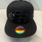 Puerto Rico Coqui Snapback Hat – Black Flat Brim Cap with Metal Stone Enamel Pin