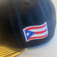 Puerto Rico PR Gold Snapback Hat – Metallic Logo Flat Brim Cap with Gold Visor & Flag Patch | Adjustable Premium Streetwear Cap