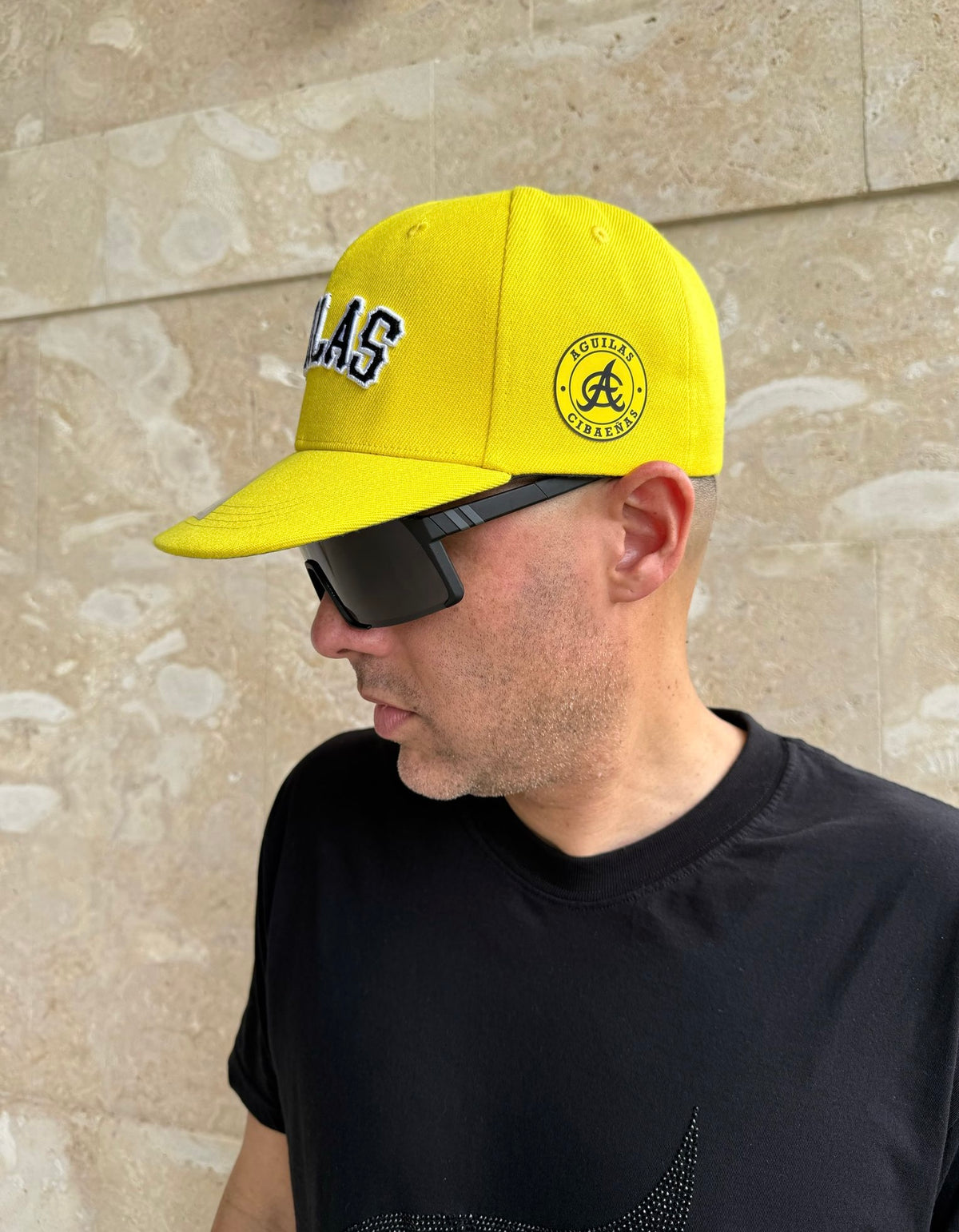 DR Eagle Yellow Snapback Hat – Embroidered Flat Brim Cap | HeadzFlex®