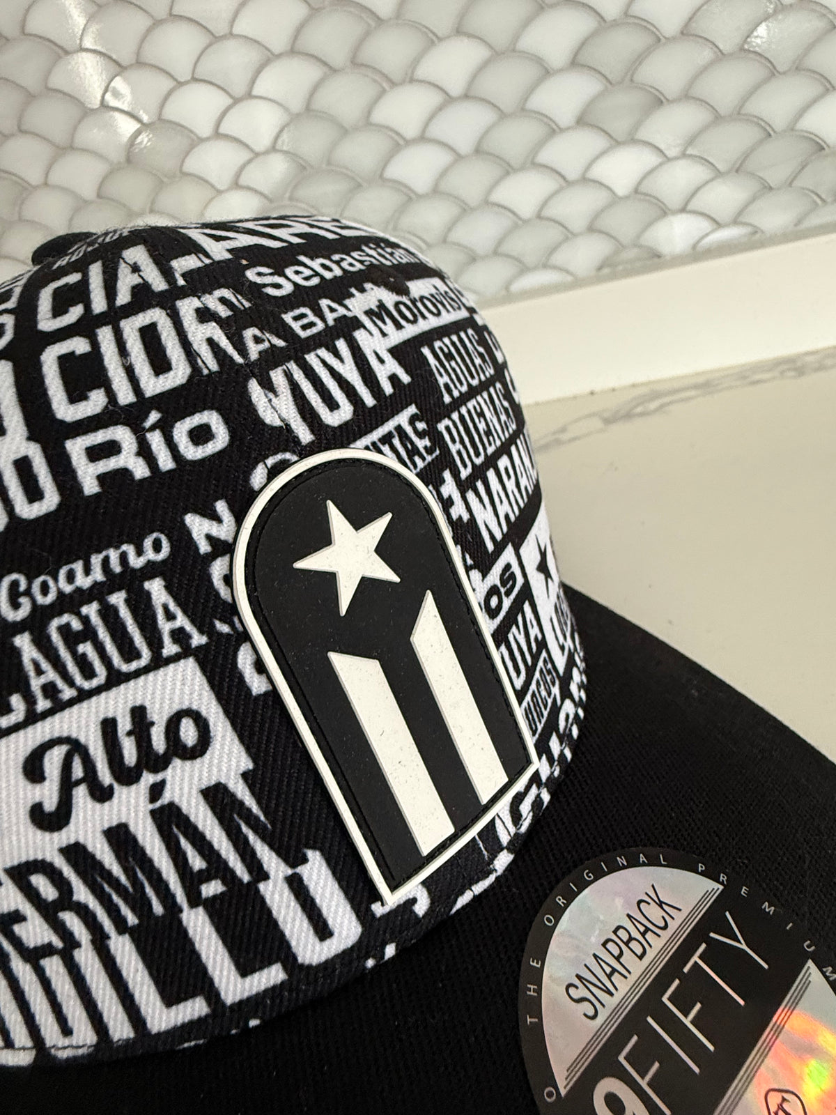 Puerto Rico 78 Pueblos Snapback Hat – Curved Brim TPU Logo Cap | Tainowears®