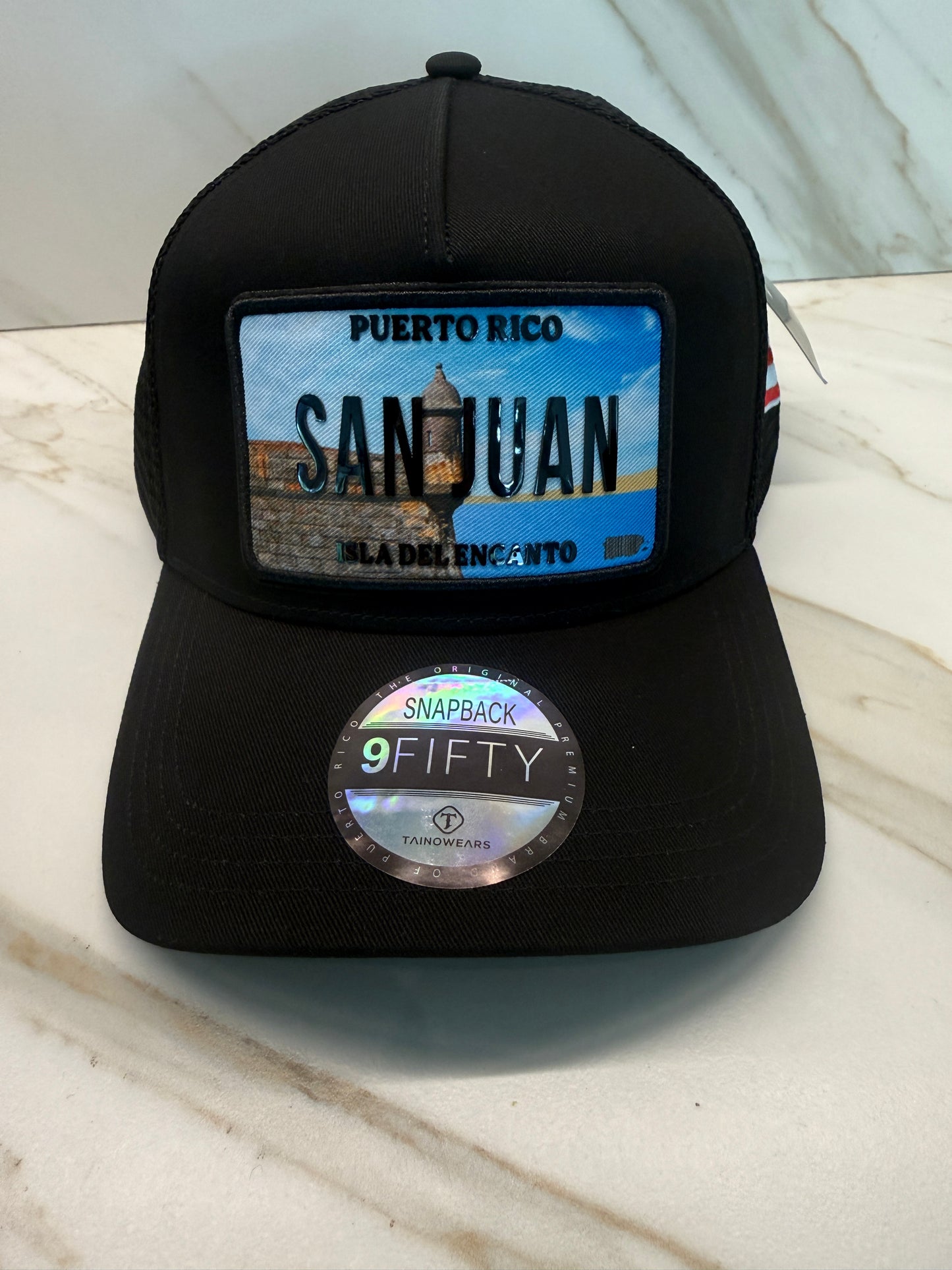 Puerto Rico Town Trucker Hat – TPU License Plate Patch Mesh Cap