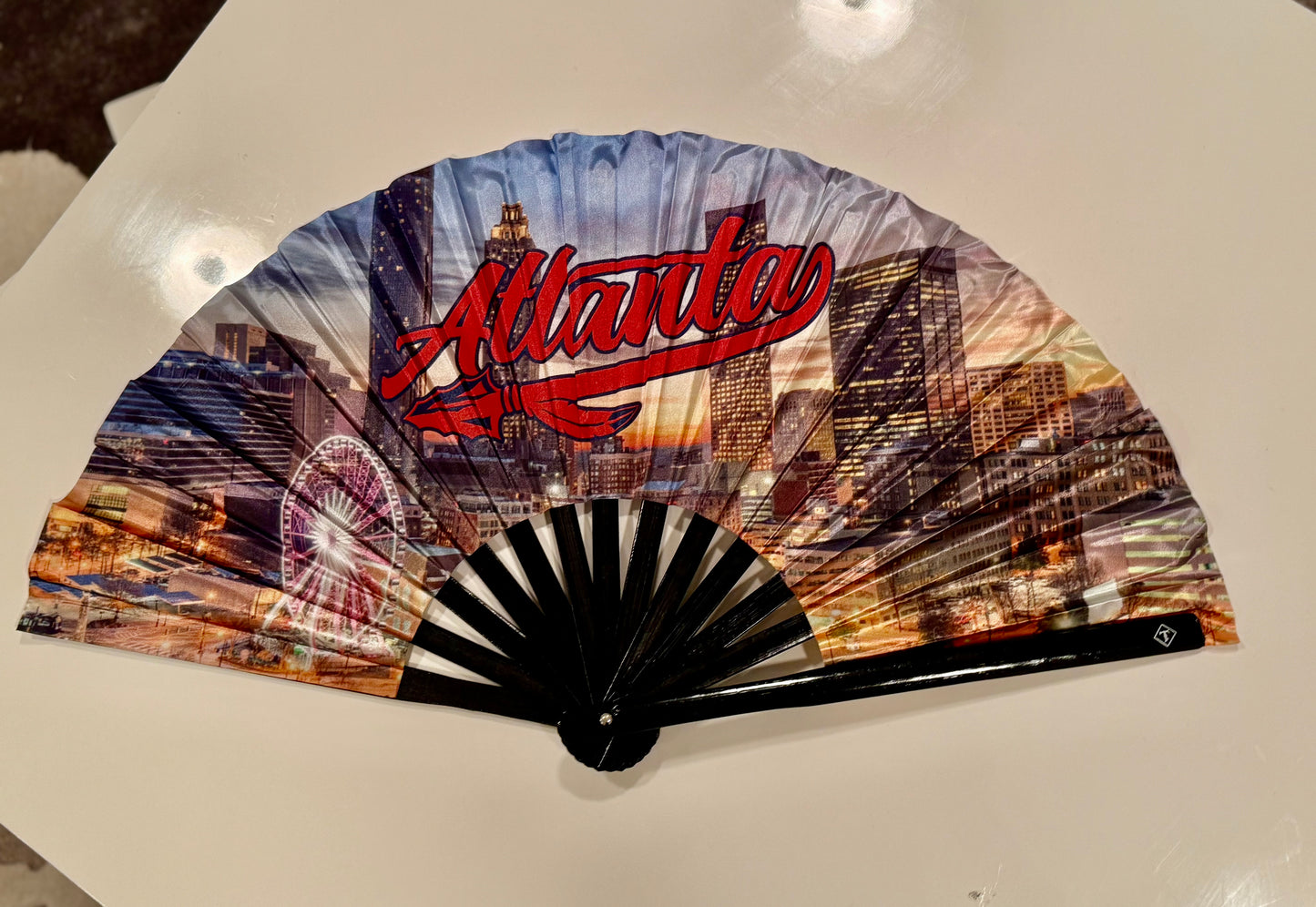 Atlanta Folding Fan – Premium Nylon & Bamboo | Tainowears®