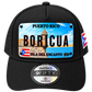 Boricua Plate Performance Cap – Puerto Rico Curved Brim Snapback