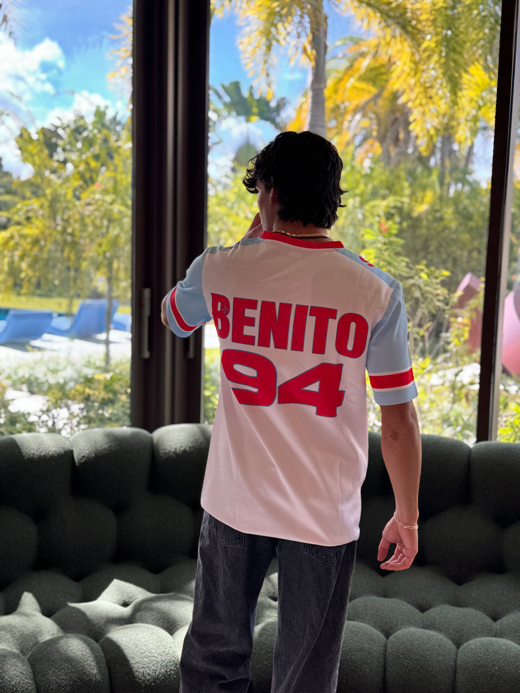 Limited Edition Trophy Graphic V-Neck T-Shirt – Puerto Rico Streetwear Jersey