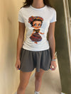 Betty Boo Mexican Flag T-Shirt – Unique Design in Premium Peruvian Cotton