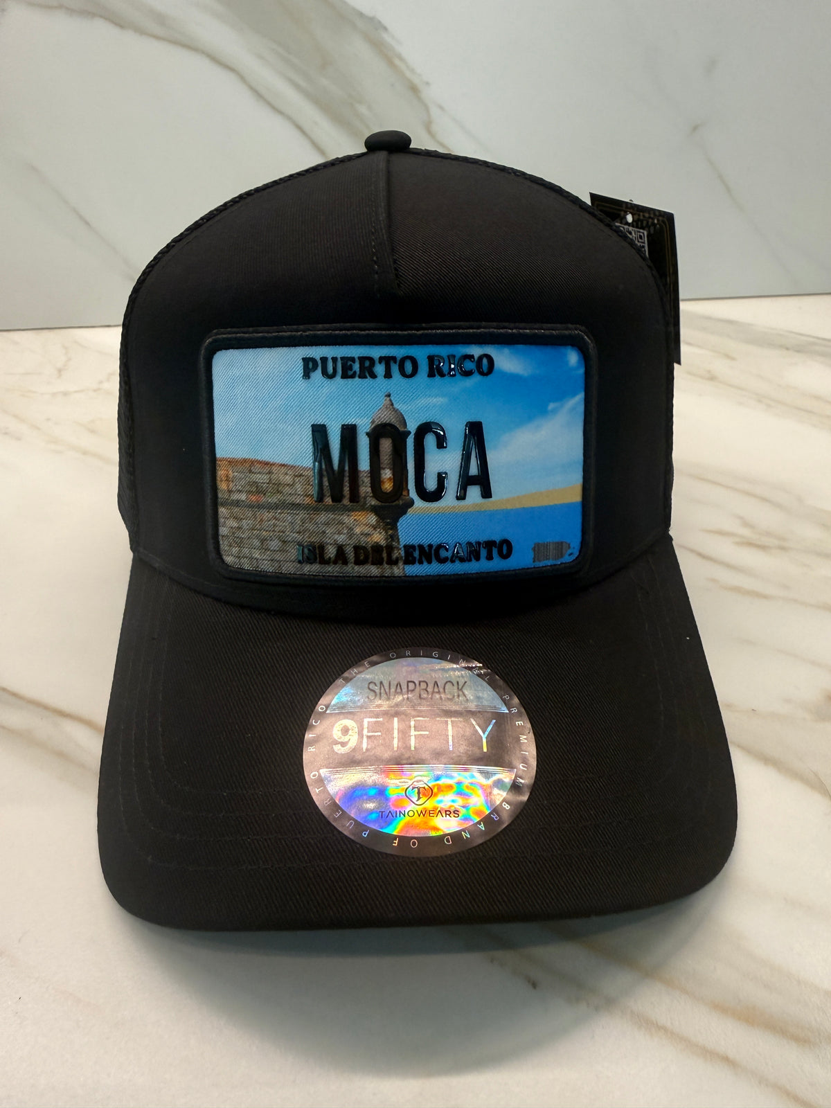 Puerto Rico Town Trucker Hat – TPU License Plate Patch Mesh Cap