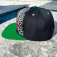 Katrina Cap Mexico – Black 3D Embroidery, Mexico Map & Maya Symbols, High Crown Snapback, Flatbill