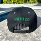 Katrina Cap Mexico – Black 3D Embroidery, Mexico Map & Maya Symbols, High Crown Snapback, Flatbill