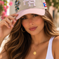 Flor de Maga Heritage Cotton Cap – Ivory Dusty Rose
