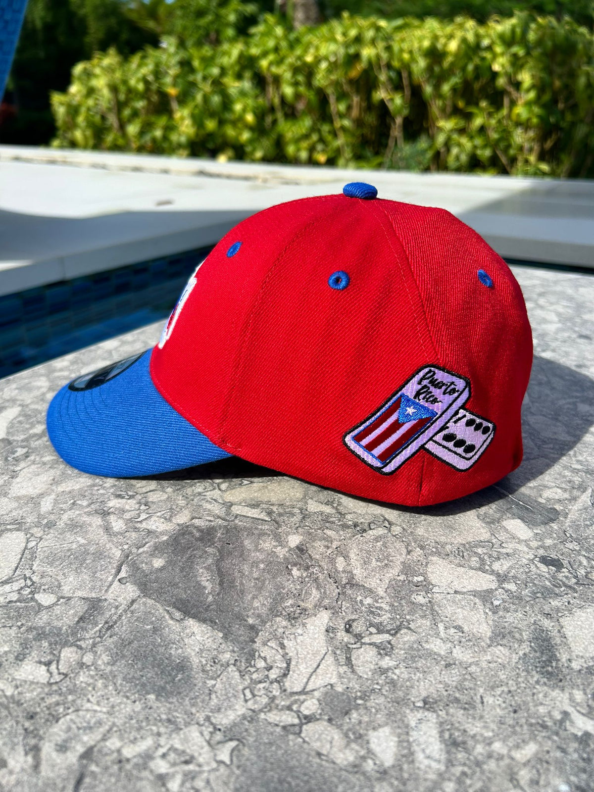 Puerto Rico Coquí Stretch Fit Cap – Flag Color Curved Brim Hat Size 7 | Tainowears®