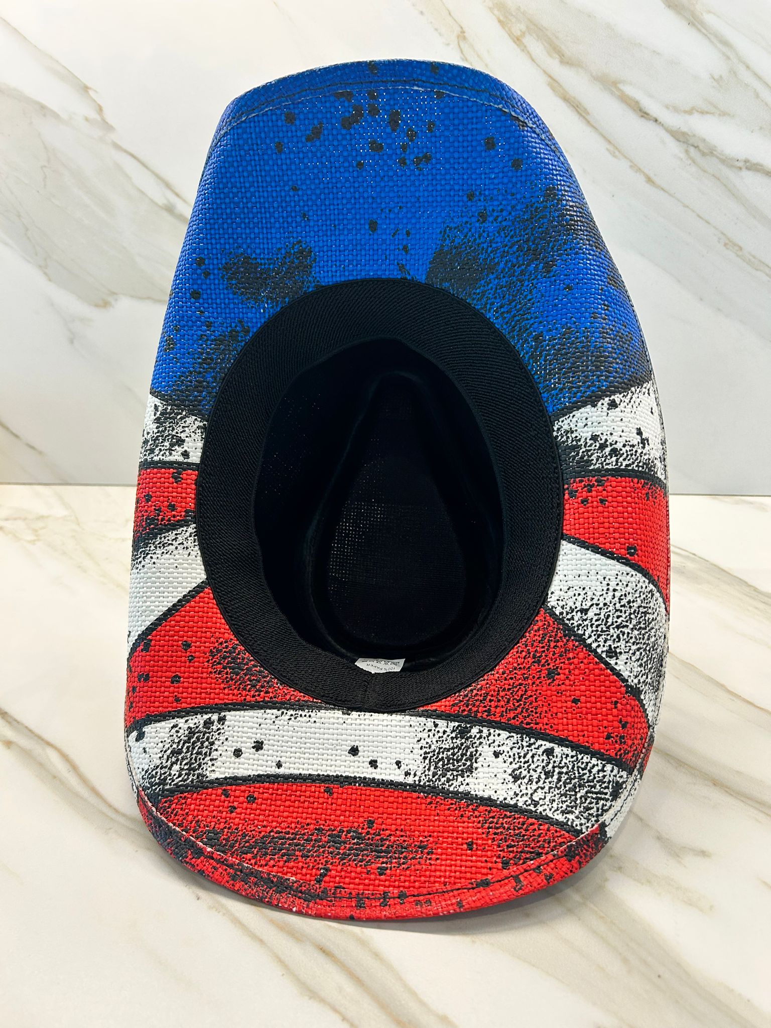 Puerto Rico Cowboy Hat – Hand Made Printing -Western Straw Hat with Flag Design Unisex