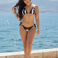 Puerto Rico Black Flag Triangle Bikini Set – 2-Piece Side-Tie Swimwear