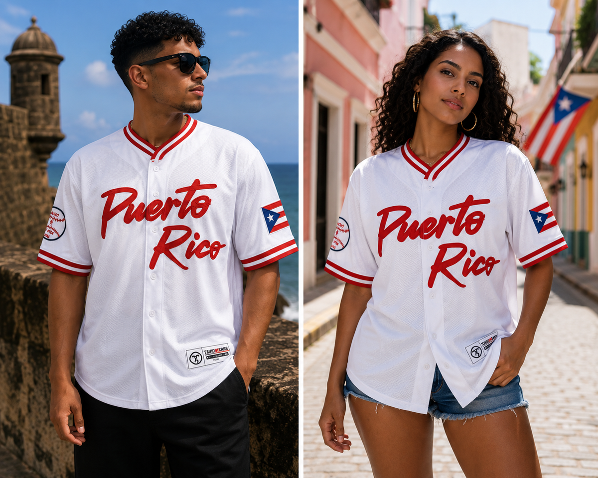 PR Es Otra Cosa™
Puerto Rico Baseball Jersey – Lightweight Button-Up Jersey