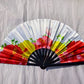 Tropical Hibiscus Butterfly Folding Fan – Bamboo Clack Hand Fan