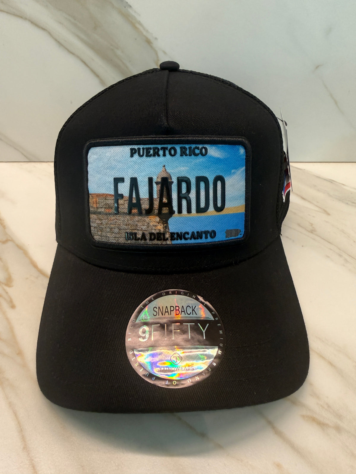Puerto Rico Town Trucker Hat – TPU License Plate Patch Mesh Cap