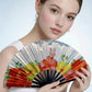 Tropical Hibiscus Butterfly Folding Fan – Bamboo Clack Hand Fan