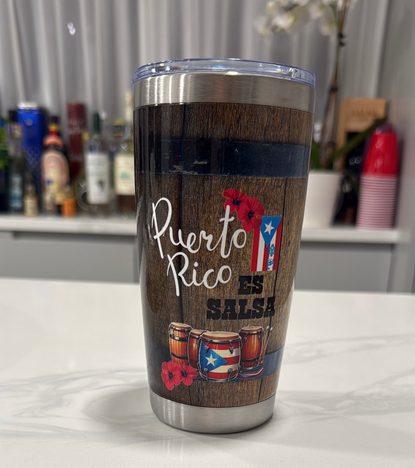 Puerto Rico Es Salsa 20oz Tumbler – Insulated Musical Heritage Travel Cup
