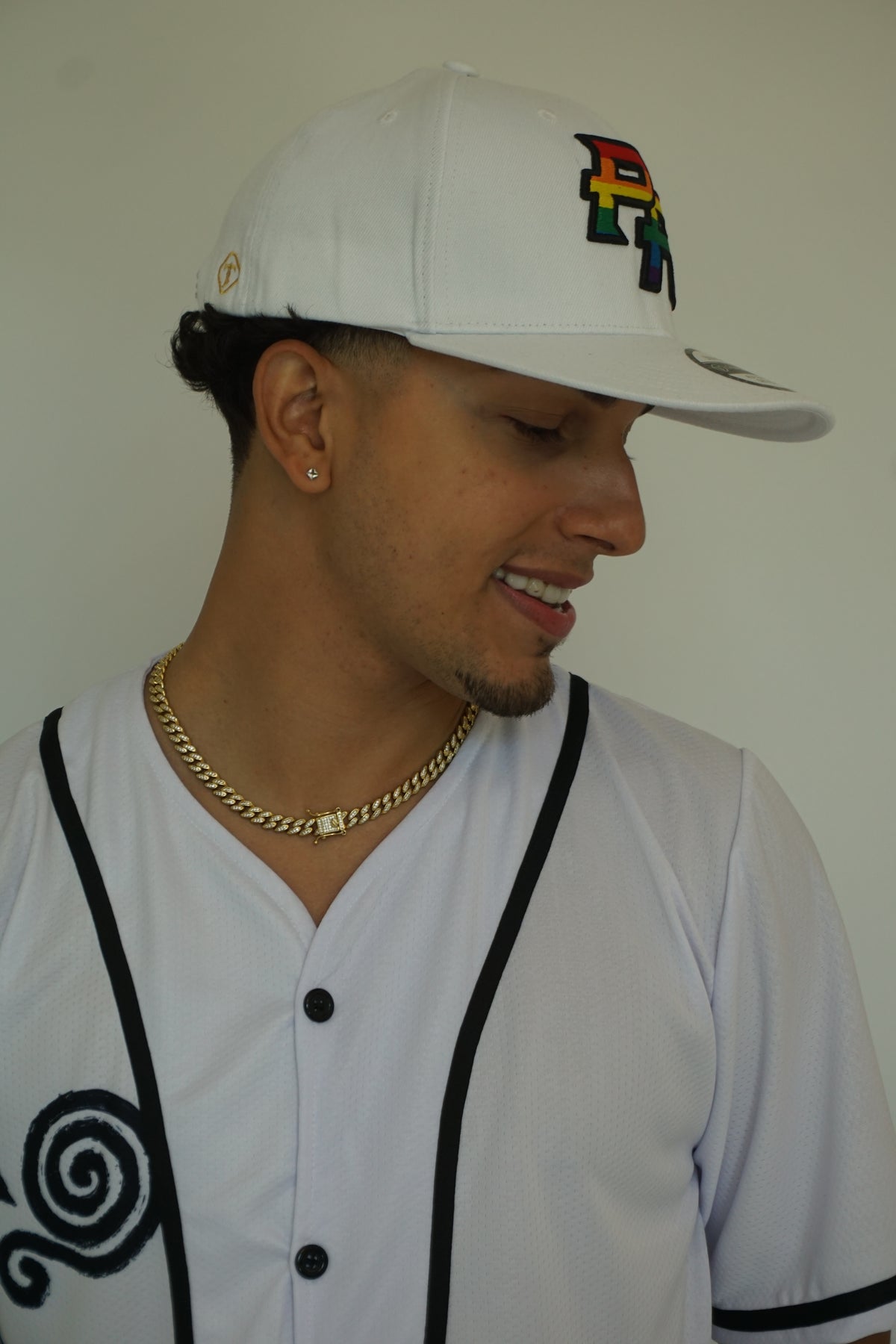 LGBTQ Puerto Rico Snapback Hat – White Rainbow PR Embroidered Cap | Tainowears®