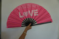 Pink Love Folding Fan | Bamboo Clack Hand Fan