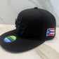 Puerto Rico Coqui Snapback Hat – Black Flat Brim Cap with Metal Stone Enamel Pin