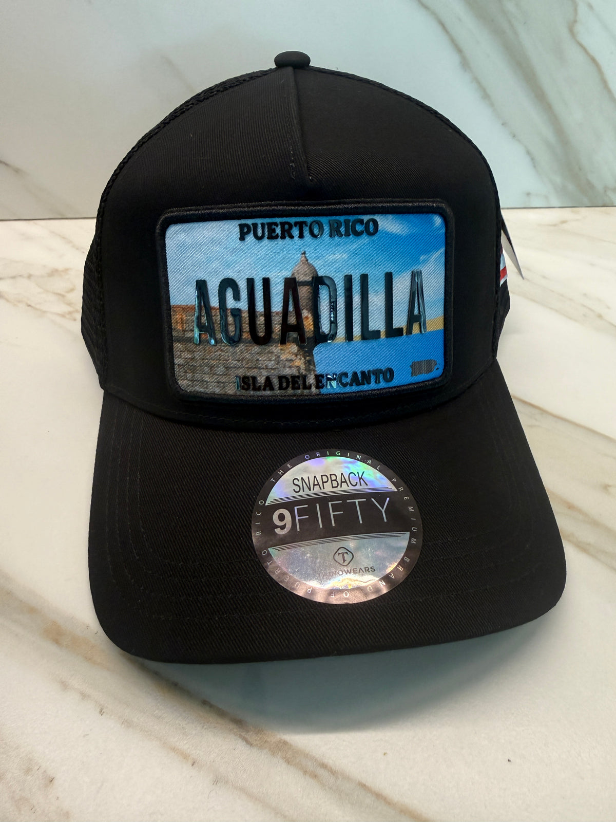 Puerto Rico Town Trucker Hat – TPU License Plate Patch Mesh Cap