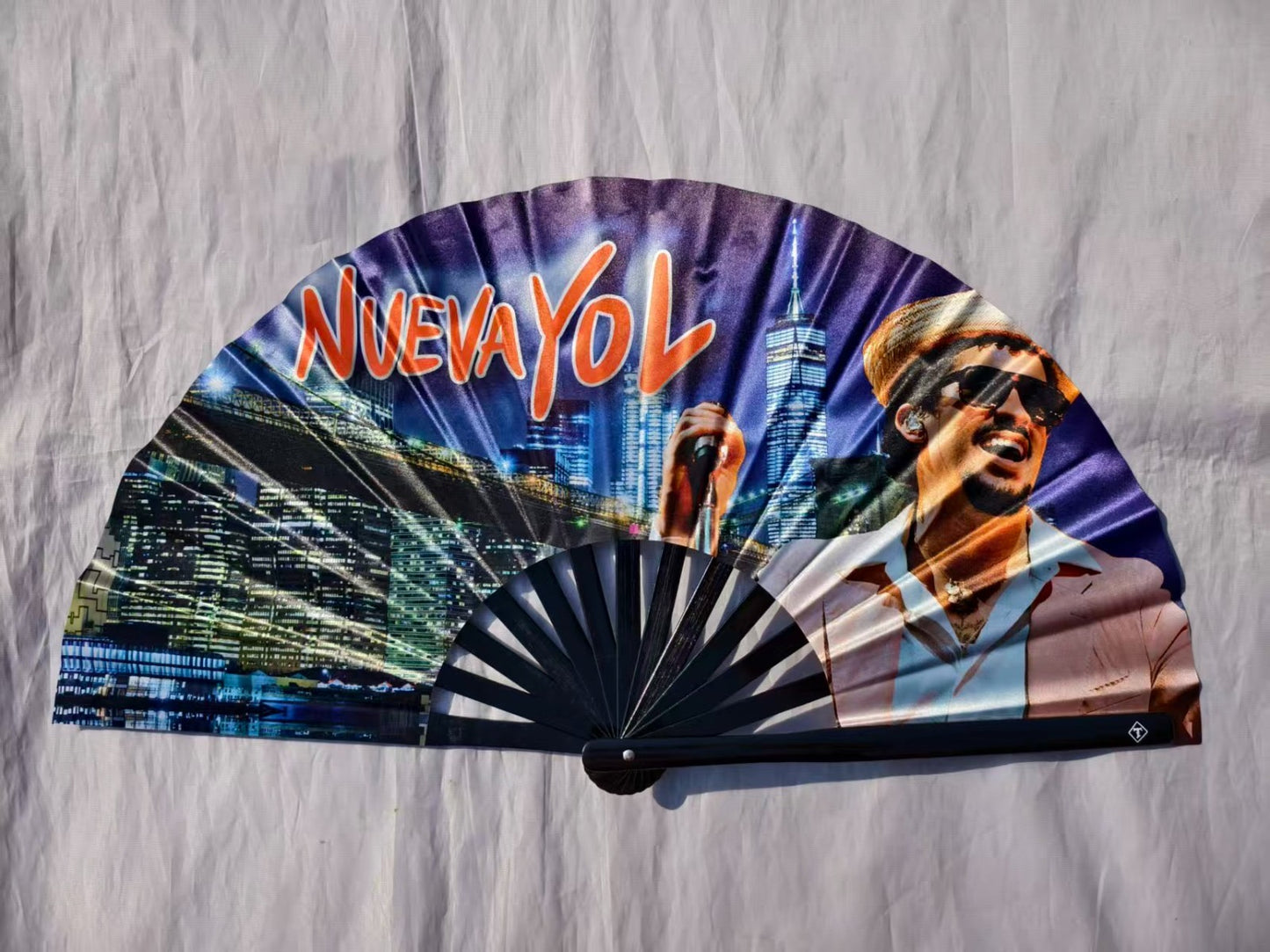 NuevaYol NYC Folding Fan – Music Inspired Bamboo Clack Fan