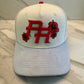 Ivory silver Puerto Rico floral snapback hat with velvet brim, 3D PR embroidery, Puerto Rico flag patch and tropical flower details from the Encanto PR Collection.