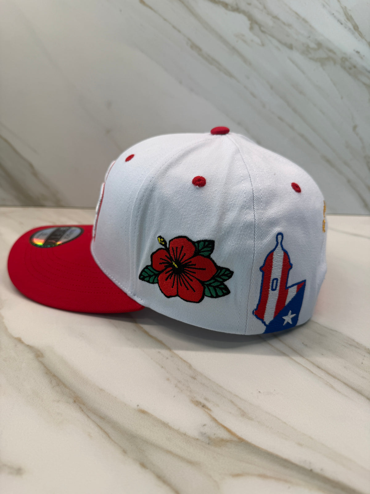 Puerto Rico Borinquen Heritage Cotton Curved Brim Cap – Embroidered PR Snapback