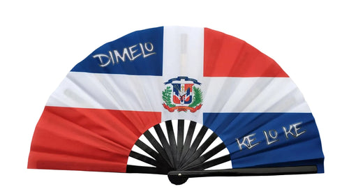 Dominican Republic Dímelo Ke Lo Ke 33 cm folding fan with bamboo ribs