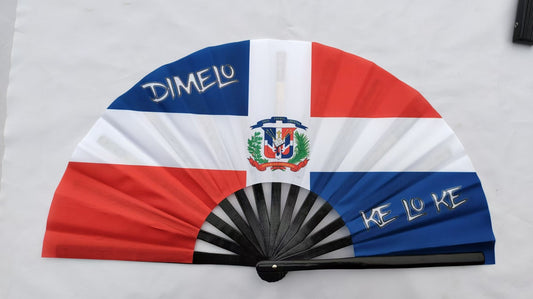 Rave Hand Fans – Large Bamboo Folding Fan with Loud Clack for Festivals, Pride, Summer & Drag Shows | Solid, Glitter, and Statement Designs DIME KE LO KE