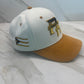 Luxury Puerto Rico PR cap featuring integrated coquí embroidery and gold velvet brim