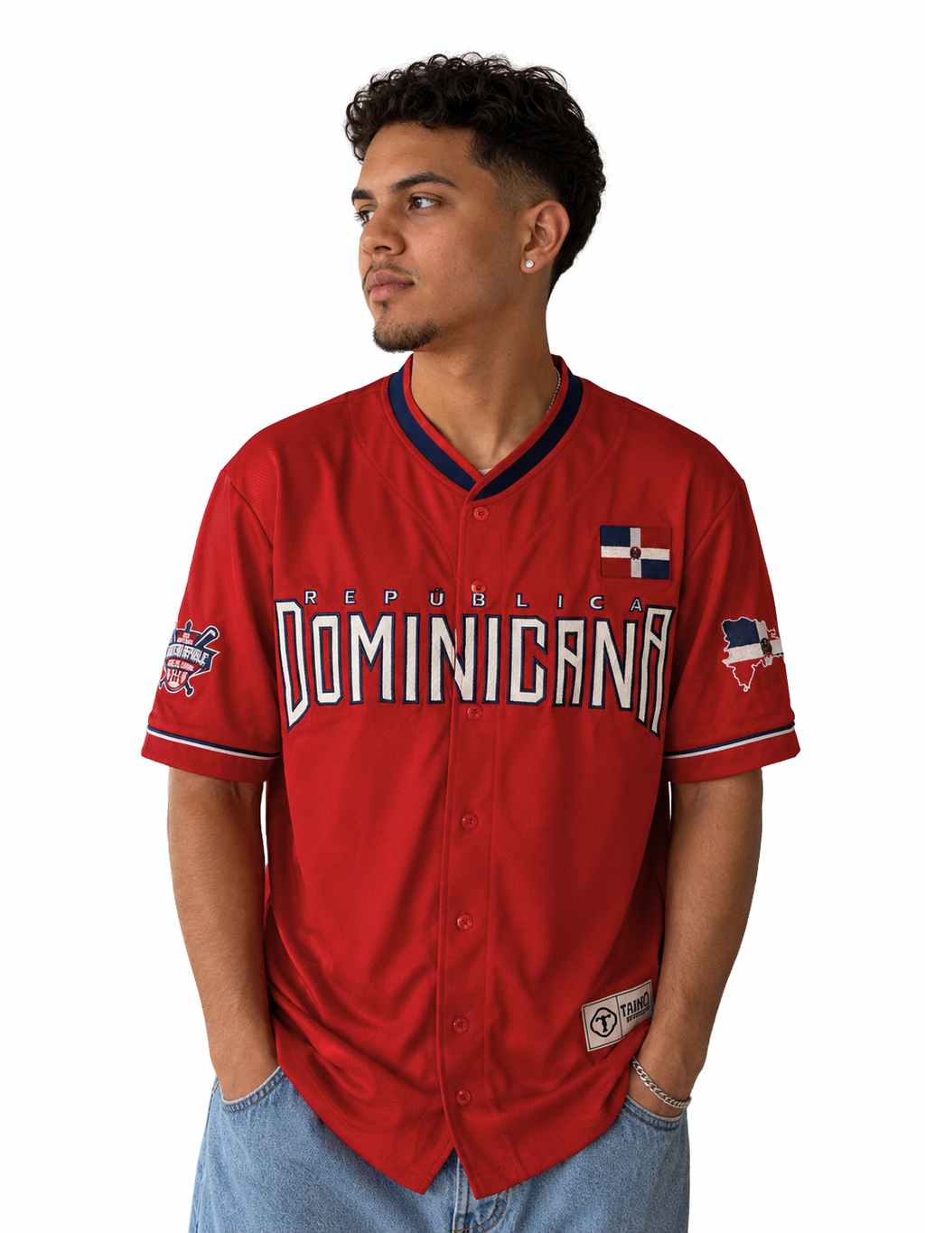 Quisqueya Heritage Dominican Red Embroidered Baseball Jersey