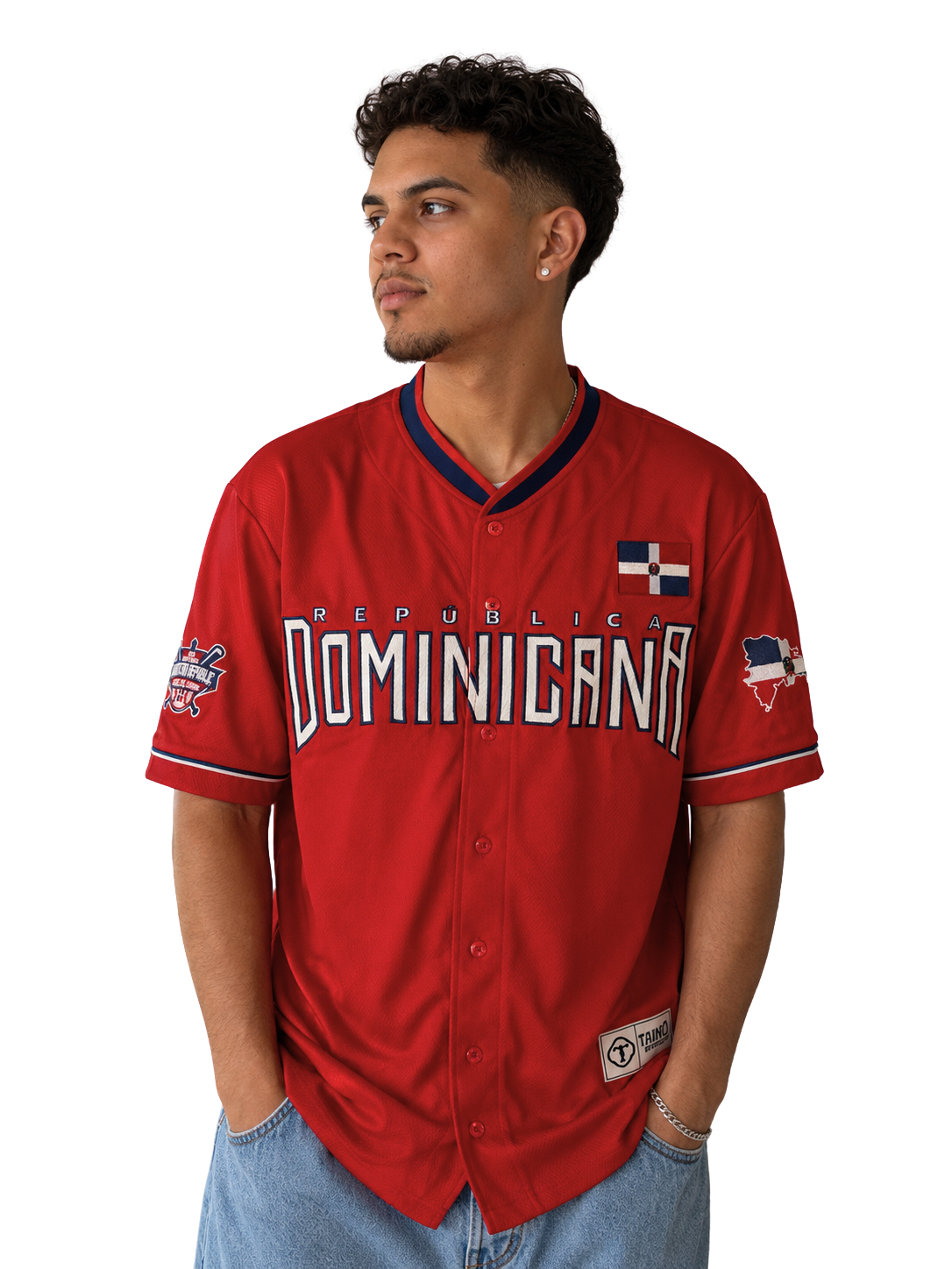 Quisqueya Heritage Dominican Red Embroidered Baseball Jersey