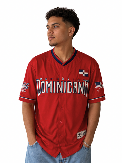 Dominican Republic Embroidered Baseball Jersey | Heritage Edition