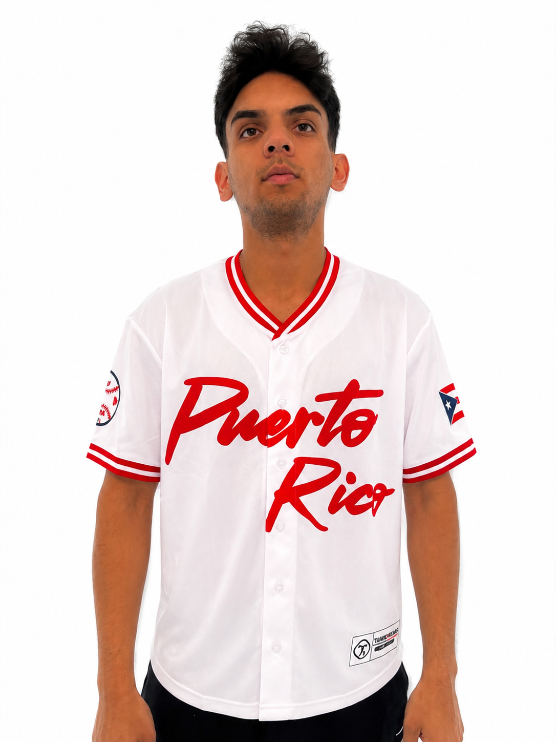 PR Es Otra Cosa™
Puerto Rico Baseball Jersey – Lightweight Button-Up Jersey