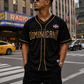 Dominican Republic Black Gold Embroidered Jersey Streetwear