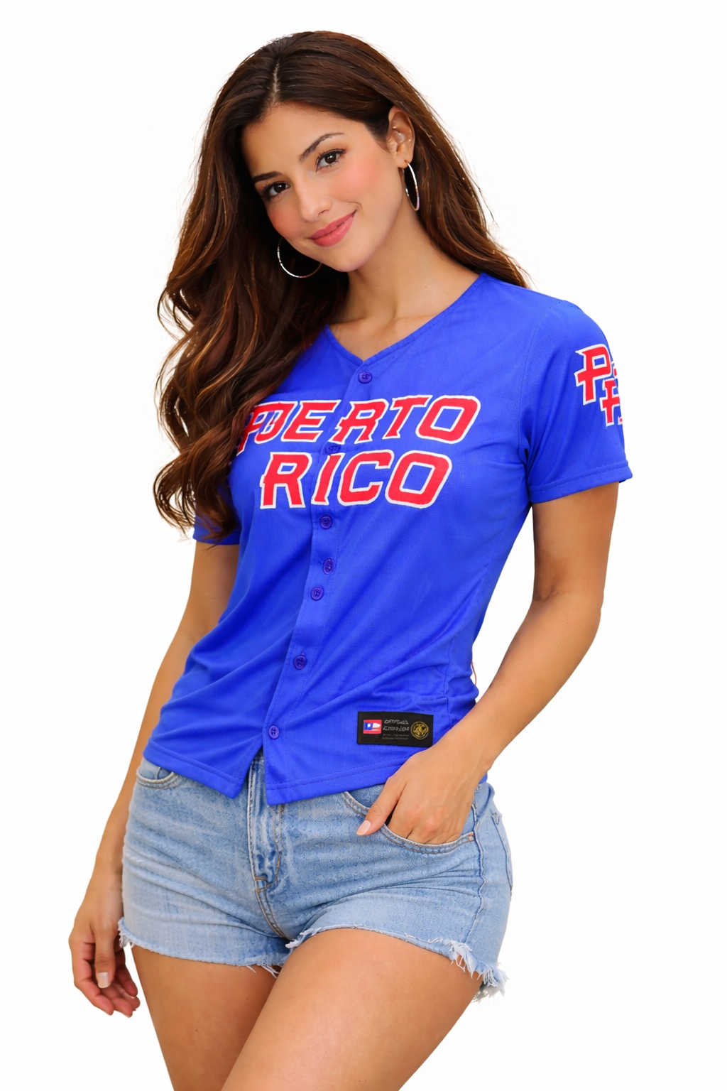 Puerto Rico Boricua Blue Baseball Jersey – Roberto Clemente #21