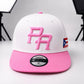Puerto Rico PR Pink & White Snapback Cap – Embroidered Flat Brim Hat
