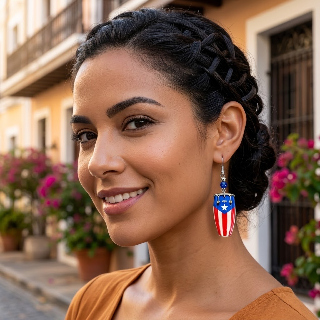 Boricua Rhythm Earing
