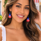 Puerto Rico Coquí Earrings – Handmade Boricua Flag Dangle Earrings