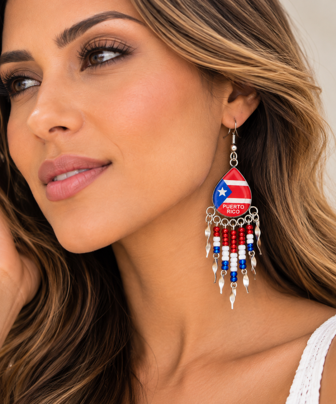 Isla Rhythm Puerto Rico Beaded Dangle