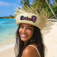Boricua Pava Straw Hat with 5D Embroidered Puerto Rico Patch